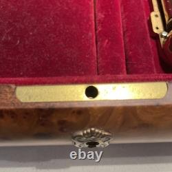 Vintage Italian Inlaid Wood Music Box Reuge Movement Memory Sorrento Italy