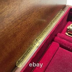Vintage Italian Inlaid Wood Music Box Reuge Movement Memory Sorrento Italy