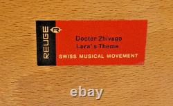 Vintage Italian Inlaid Wood Reuge Jewelry Music Box Dr. Zhivago Lara's Theme