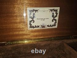 Vintage Italian Inlaid Wood Sorrento Music Box Reuge Switzerland Working