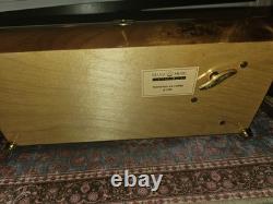 Vintage Italian Inlaid Wood Sorrento Music Box Reuge Switzerland Working