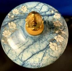 Vintage Italian Marble Reuge Music Box Cylinder Cigarette or Lipstick Holder