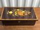 Vintage Italian Marquetry Floral Inlay Reuge Musical Jewelry Box Swiss Movement