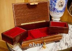 Vintage Italian Marquetry Inlay Music Jewelry Trinket Box