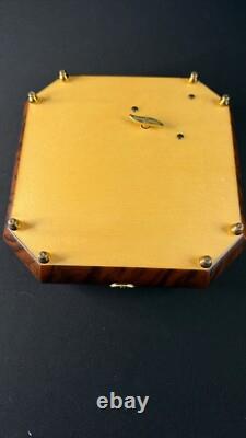 Vintage Italian Marquetry Musical Inlay Reuge Musical Jewelry Box Swiss Movement