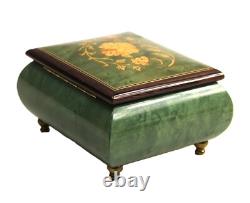 Vintage Italian Marquetry Swiss Movement Music Dresser Box Working