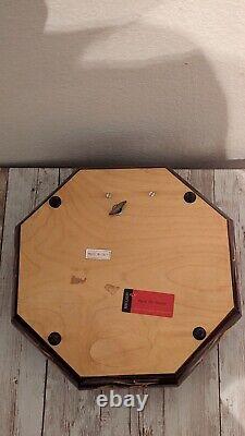 Vintage Italian Music Jewelry Box Wood Marquetry Swiss Movement Octagon Reuge 9