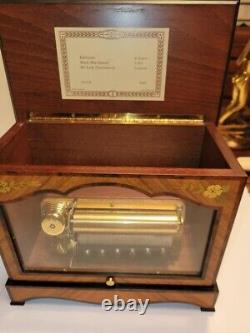 Vintage Italian Reuge Music Box Swiss with Instrument Inlay