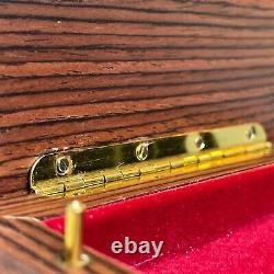 Vintage Italian Ruege Wood Inlay Musical Jewelry Box