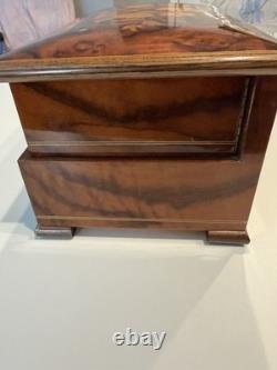 Vintage Italian Sorrento Burlwood Music Jewelry Box Reuge 3-Tier Lara's Theme