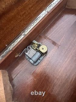Vintage Italian Sorrento-style triangular music box