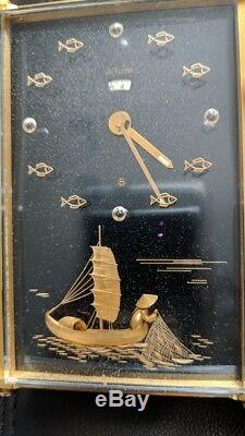 Vintage Jaeger LeCoultre Reuge Asian Clock Alarm Music Box Swiss #2173