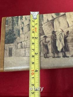 Vintage Judaica Music Box Reuge Swiss Wailing Wall Jerusalem Made In Israel