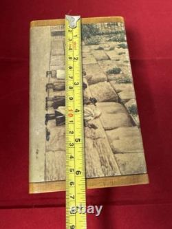 Vintage Judaica Music Box Reuge Swiss Wailing Wall Jerusalem Made In Israel