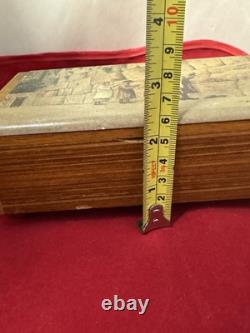 Vintage Judaica Music Box Reuge Swiss Wailing Wall Jerusalem Made In Israel