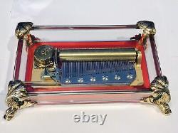 Vintage Key Wind swiss REUGE MUSIC cylinder music box, 3 Airs, Song