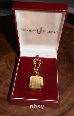 Vintage Keychain Reuge Musical Music Box Watch Swiss Made