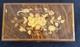 Vintage Lacquered Wood Jewelry Music Box, Inlaid Flowers Made In Sorrento, Italy