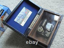 Vintage Leather Trim Musician Print Lid Reuge Ste Croix Music Box 498 AB