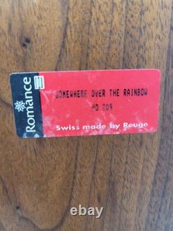 Vintage Marble Kaleidoscope Reuge Somewhere Over The Rainbow Music Box Swiss