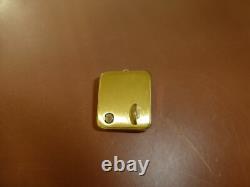 Vintage Miniature music box pendant Snowflake Design With Rhinestone Accents