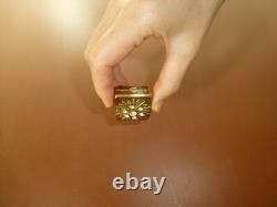 Vintage Miniature music box pendant Snowflake Design With Rhinestone Accents