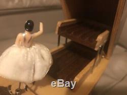 Vintage Music Box Reuge Gondola Ballerina Swiss Cigarette Dispenser