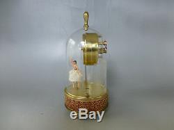 Vintage Musical Ballerina Automaton Alarm Clock Reuge Music Box (See The Video)