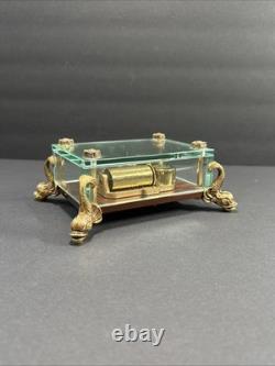 Vintage Original Swiss Reuge Crystal Clear Glass Music Box No 1885 (WORKING!)