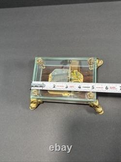 Vintage Original Swiss Reuge Crystal Clear Glass Music Box No 1885 (WORKING!)