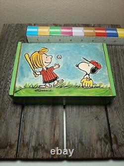 Vintage PEANUTS ANRI Music Box BALLGAME Snoopy Linus Pumpkin Italy 1971