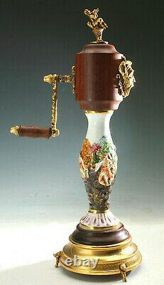 Vintage Pepper MILL Italy Reuge Music Box Capodimonte Pepper Grinder Dr. Zhivago