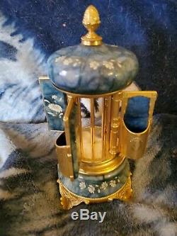 Vintage Porcelain Lipstick/Cigarette Holder Carousel, Reuge music box