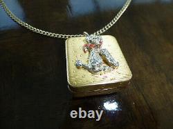 Vintage RARE Lador Pre-Reuge Miniature Swiss Music Box Necklace Serviced Cleaned