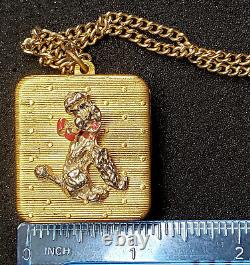 Vintage RARE Lador Pre-Reuge Miniature Swiss Music Box Necklace Serviced Cleaned