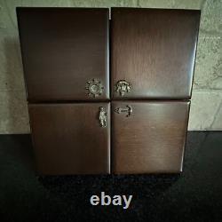 Vintage RARE Reuge Wood Music Box 4 Door Sections Nautical Edelweiss Swiss MCM