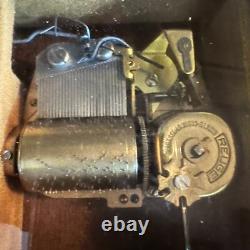 Vintage RARE Reuge Wood Music Box 4 Door Sections Nautical Edelweiss Swiss MCM