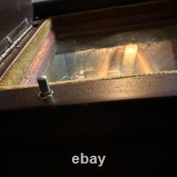 Vintage RARE Reuge Wood Music Box 4 Door Sections Nautical Edelweiss Swiss MCM