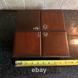 Vintage RARE Reuge Wood Music Box 4 Door Sections Nautical Edelweiss Swiss MCM