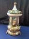 Vintage REUGE Capodimonte CHERUBS Carousel Lipstick Holder Music Box LOVE STORY
