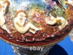 Vintage REUGE Capodimonte ITALY Music Carousel Cigarette Lipstick Holder WORKS