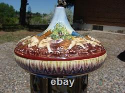 Vintage REUGE Capodimonte ITALY Music Carousel Cigarette Lipstick Holder WORKS