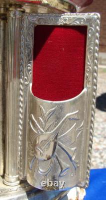 Vintage REUGE Capodimonte ITALY Music Carousel Cigarette Lipstick Holder WORKS