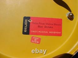 Vintage REUGE Capodimonte ITALY Music Carousel Cigarette Lipstick Holder WORKS