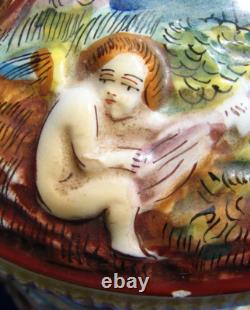 Vintage REUGE Capodimonte ITALY Music Carousel Cigarette Lipstick Holder WORKS