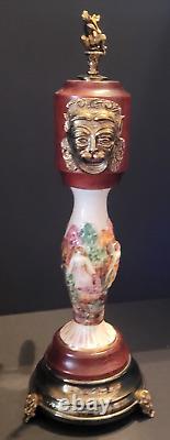 Vintage REUGE & Capodimonte Swiss Mov't Pepper Coffee Mill Grinder RISQUE Nymph