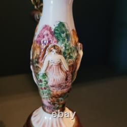 Vintage REUGE & Capodimonte Swiss Mov't Pepper Coffee Mill Grinder RISQUE Nymph