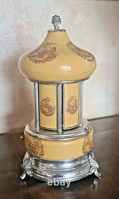 Vintage REUGE Carousel Music Box, lipstick cigarette, Vintage, Made in italy