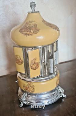 Vintage REUGE Carousel Music Box, lipstick cigarette, Vintage, Made in italy