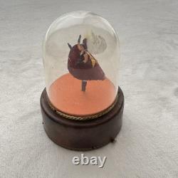 Vintage REUGE French Can-Can Dancer Music Box Dome Swiss Made 50s 60s 70s
